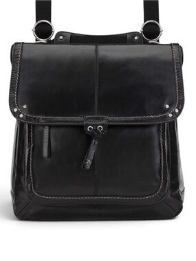 The Sak Ventura Convertible Black Pebbled Leather Backpack Crossbody Shoulder Ba
